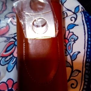 Leather Cigar Case with cutter